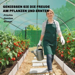 Kasvihuone puutarhatunneli PE-kate galvanoitu teräsrunko 4 x 3 x 2 m vihreä