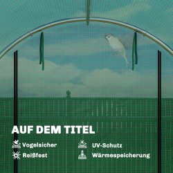 Kasvihuone tunnelikasvihuone PE-kate ja sinkitty teräsrunko 3 x 2 x 2 m vihreä