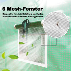 Kasvihuone tunnelikasvihuone PE-kate ja sinkitty teräsrunko 3 x 2 x 2 m vihreä