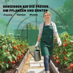 Kasvihuone tunnelikasvihuone PE-kate ja sinkitty teräsrunko 3 x 2 x 2 m vihreä