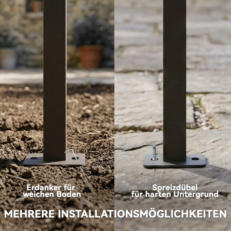 Terassikatos pergola ulkokäyttöön, teräsrunko, säädettävä liukukatto, 4x3 m, UV30+, kerma/kaakaonruskea