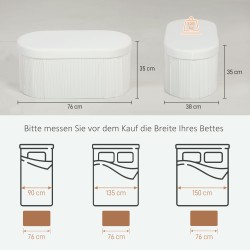 Säilytysrahi olohuoneeseen samettimainen 76 x 38 x 35 cm 72 L kermanvalkoinen taitettava