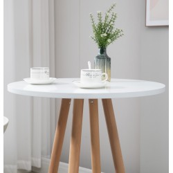 Pyöreä skandinaavinen seisomapöytä pyökistä, musta tai valkoinen