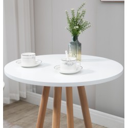 Pyöreä skandinaavinen seisomapöytä pyökistä, musta tai valkoinen