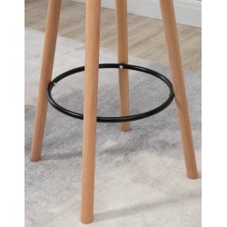 Pyöreä skandinaavinen seisomapöytä pyökistä, musta tai valkoinen