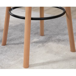 Pyöreä skandinaavinen seisomapöytä pyökistä, musta tai valkoinen