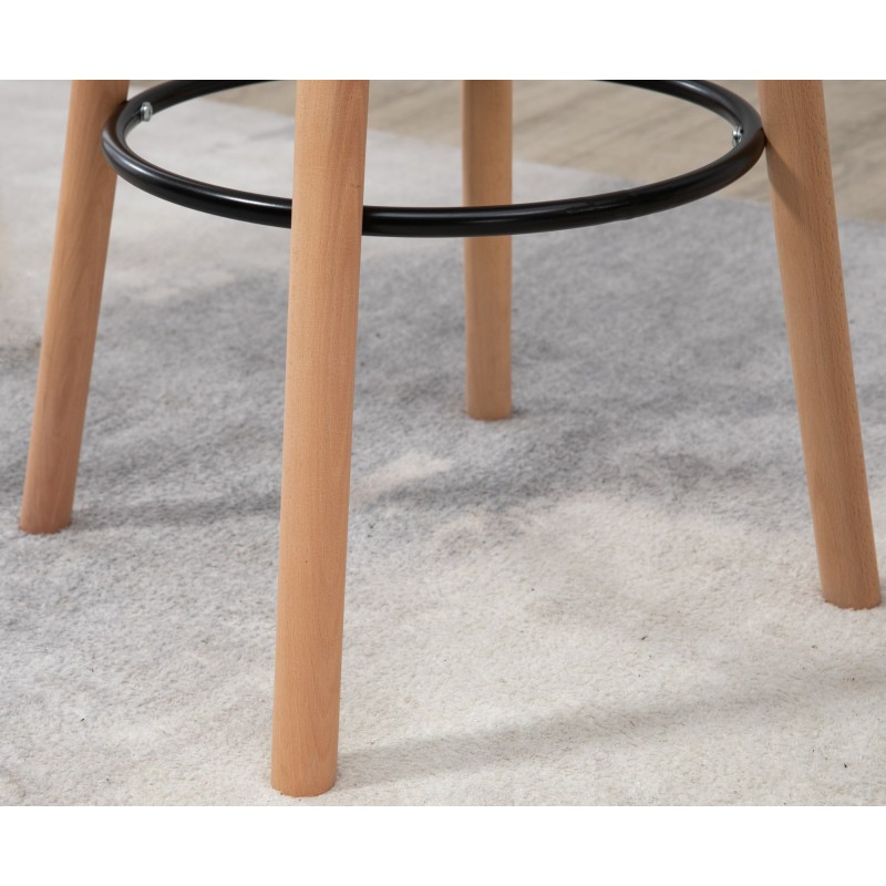 Pyöreä skandinaavinen seisomapöytä pyökistä, musta tai valkoinen