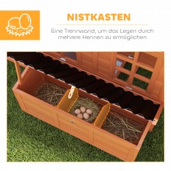 Kanala 4–6 kanalle, kuusipuu ja muovi, vettähylkivä katto, 100 x 86 x 100 cm, oranssi