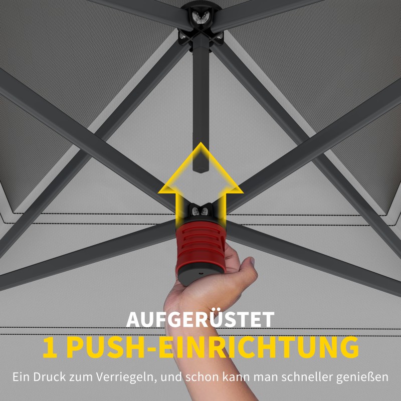 Pop up -puutarhateltta 4x4 m, UV-suojattu ja säänkestävä, sininen/harmaa, metallirunko