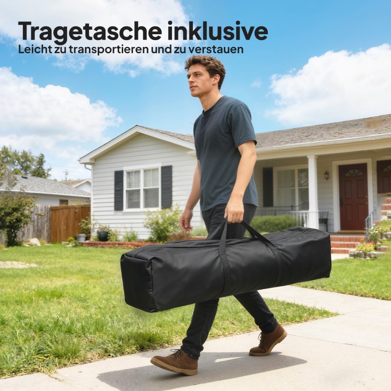 Paviljonki 3x3 m, kokoontaitettava pop-up, vedenpitävä, korkeussäädettävä, 2 sivuseinää, tummansininen