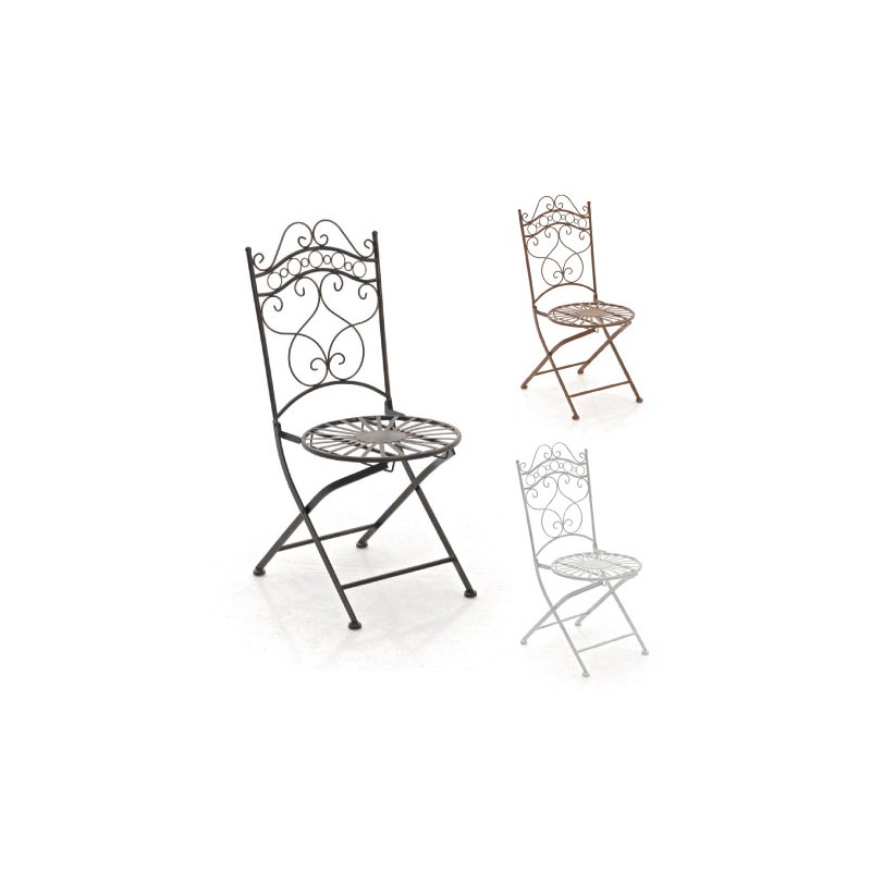 Indra-tuoli nostalginen rautainen puutarhatuoli antiikkipatinalla käsintehty