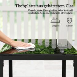 Rottinki bistrosetti ulkokäyttöön, 3-osainen puutarhakalustesetti, 2 tuolia ja pöytä, musta/harmaa