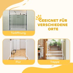 Turvaportti lapsille ja lemmikeille ilman porausta teräs 76–80 x 76 cm valkoinen