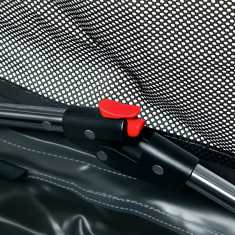 Taittuva koirankuljetuslaatikko koirille 30 kg asti, Oxford-kangas 90x64x64 cm, armeijanvihreä