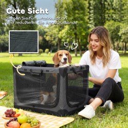 Taitettava koiran kuljetuslaatikko Oxford-kangasta 76 x 54 x 54 cm max 20 kg armeijanvihreä