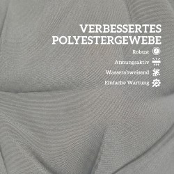 Ulkotuolin istuinpehmuste selkänojalla ja nauhoilla 120 x 50 x 8 cm 2 kpl vaaleanharmaa