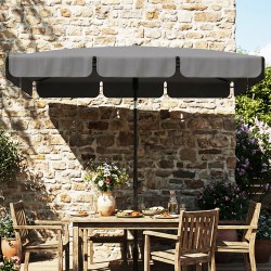 Parvekeaurinkovarjo suorakulmainen 183x122x222 cm metallirunko tummanharmaa