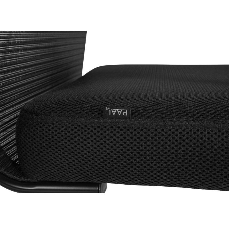 Moderni ja mukava keinutuoli kangasverhoilulla ja metallirungolla