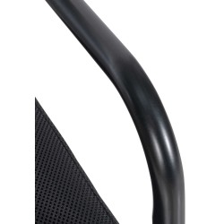 Moderni ja mukava keinutuoli kangasverhoilulla ja metallirungolla