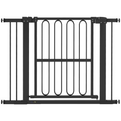 Koiraportti sisäkäyttöön metallinen turvaportti 76 104 x 76 cm musta