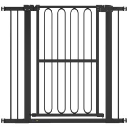 Koiraportti ilman porausta teräs säädettävä leveys 76 104 cm korkeus 94 cm musta