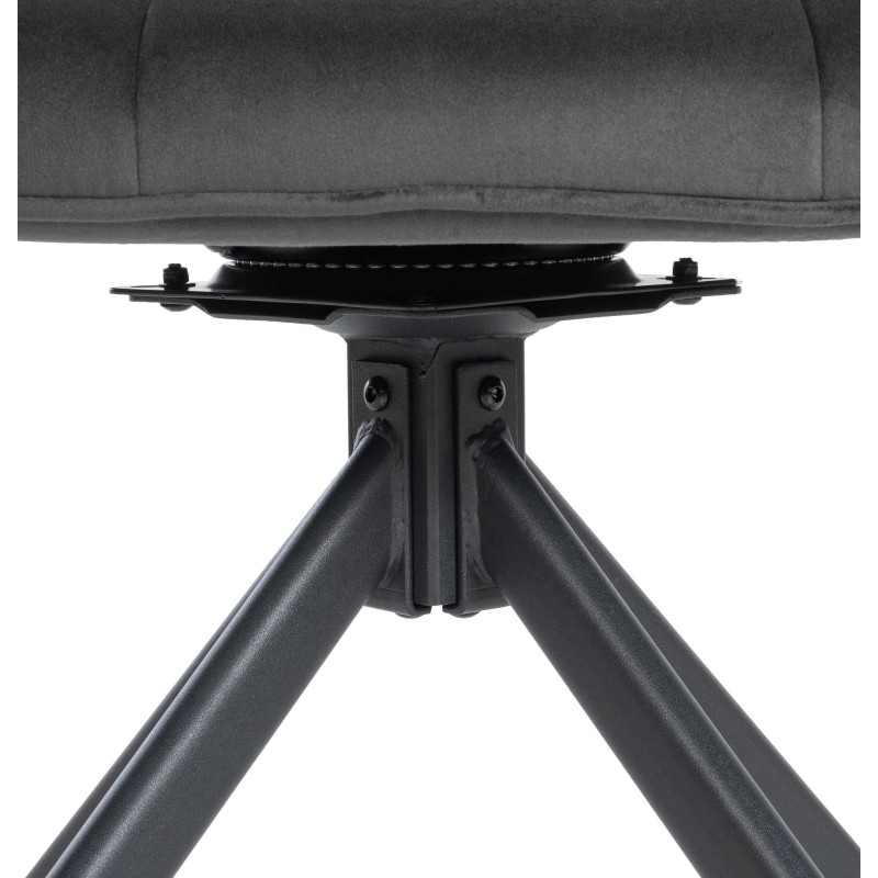 Westport samettinen pyörivä ruokapöydän tuoli metallisilla jaloilla