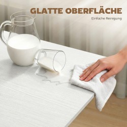 Taitettava ruokapöytä pyörillä pieniin tiloihin, teräsrunko 120 x 80 cm, valkoinen