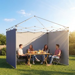 Paviljongin sivuseinäsetti 3 x 3 m, 3-osainen, 210D Oxford, tummansininen