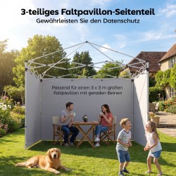Paviljongin sivuseinäsetti 3 x 3 m, 3-osainen, 210D Oxford, tummansininen