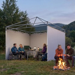 Paviljongin sivuseinäsetti 3 x 3 m, 3-osainen, 210D Oxford, tummansininen