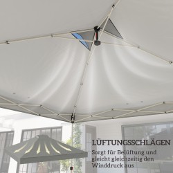 Paviljongin kattokate 3x3 m UV50+ vedenpitävä vaihto-osa, vaaleanharmaa