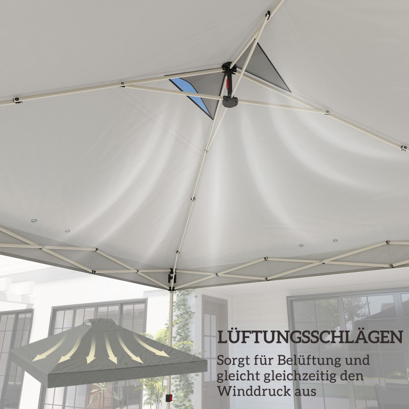 Paviljongin kattokate 3x3 m UV50+ vedenpitävä vaihto-osa, vaaleanharmaa