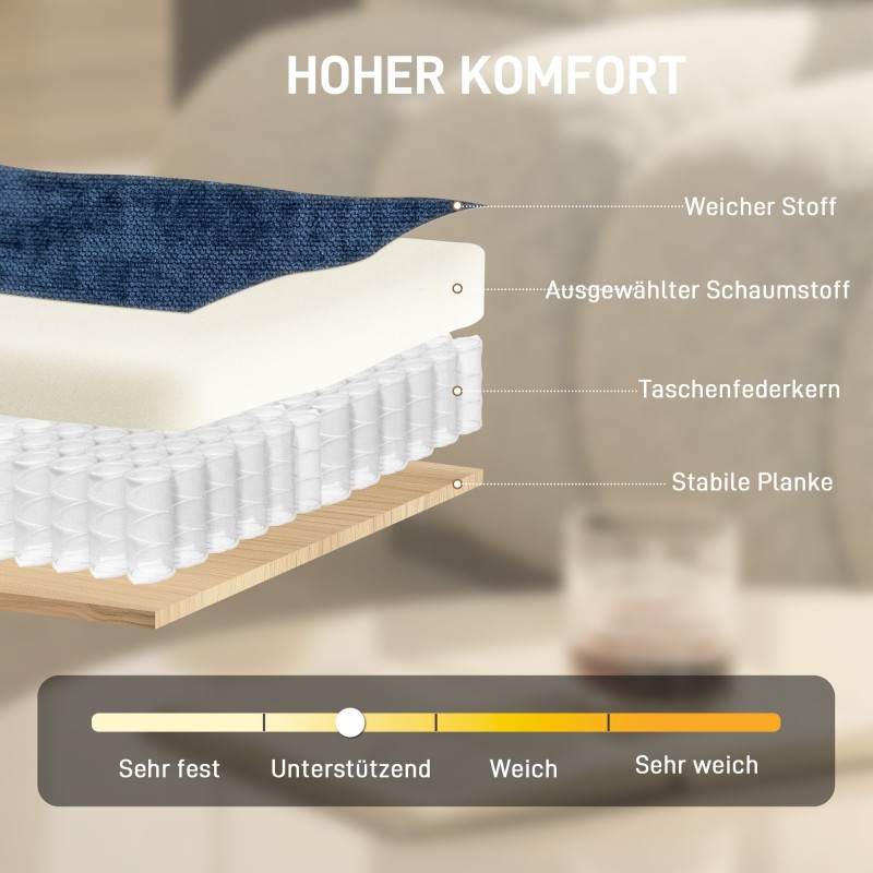 Kääntyvä lepotuoli lukutuoli chenilleverhoilu leveä istuin metallijalat tummansininen