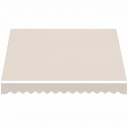 Markiisin vaihtokangas terassikatokseen polyesteri 3 5 x 2 5 m UPF 50 kermanvalkoinen