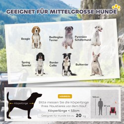 Koirankärry polkupyörään, taittuva, mesh-ikkunat, 20 kg, 138x70x89 cm, punainen-musta