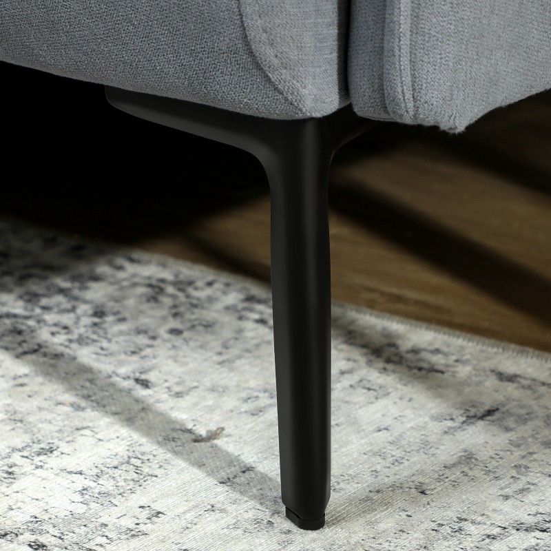 2-istuttava sohva samettimainen kangas 127 cm harmaa