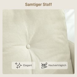 2-istuttava sohva olohuoneeseen, metallirunko, vaahtomuovipehmuste, kangasverhoilu, 124 cm, kerma/luonnonvalkoinen