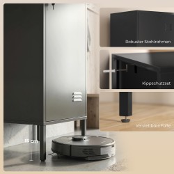 Teräsvaatekaappi lukittavalla ovella ja ripustustangolla, yksiosainen, 40 x 40 x 179 cm, musta