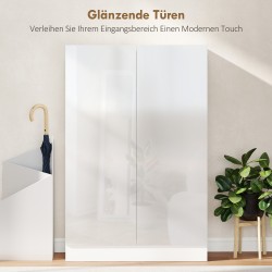 Kenkäkaappi 5 tasoa noin 20 parille, lastulevy/MDF, 72x34,5x103 cm, valkoinen