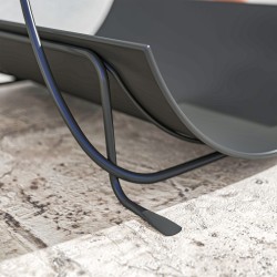 Polttopuuteline sisäkäyttöön metalli 51 x 38 x 33 cm geometrinen, musta