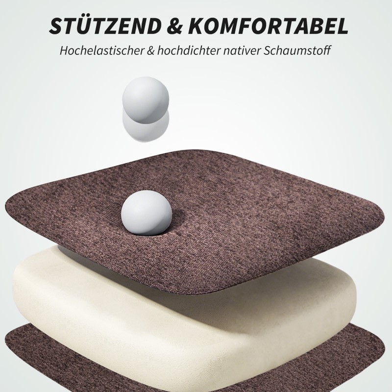 Työtuoli säädettävä selkänoja ja jalkatuki samettipintainen teräsrunko kahvinruskea