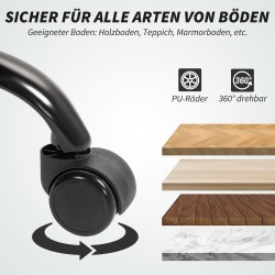 Työtuoli säädettävä selkänoja ja jalkatuki samettipintainen teräsrunko kahvinruskea