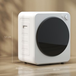 Kompakti kuivausrumpu 4 kg, 5 ohjelmaa, 400/800 W, 60 °C, seinä- ja vapaasti seisova, valkoinen