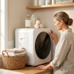 Kompakti kuivausrumpu 4 kg, 5 ohjelmaa, 400/800 W, 60 °C, seinä- ja vapaasti seisova, valkoinen