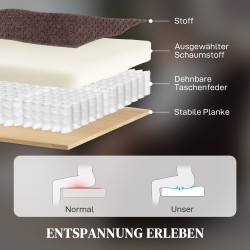 Hierova lepotuoli 8 värinäpistettä 5 tilaa lannerangan lämpö keinutoiminto ruskea