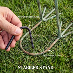 Haikarapatsas puutarhaan, metallinen ulkoveistos 88 cm, vihreä/pronssi