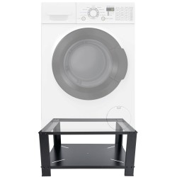 Monikäyttöinen metallinen jalusta kodinkoneille säilytystilalla