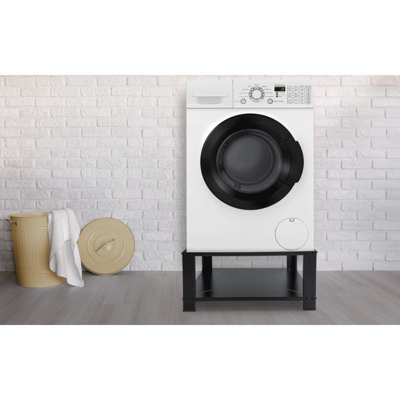 Monikäyttöinen metallinen jalusta kodinkoneille säilytystilalla