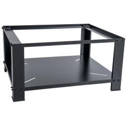 Monikäyttöinen metallinen jalusta kodinkoneille säilytystilalla