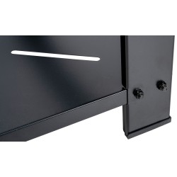 Monikäyttöinen metallinen jalusta kodinkoneille säilytystilalla